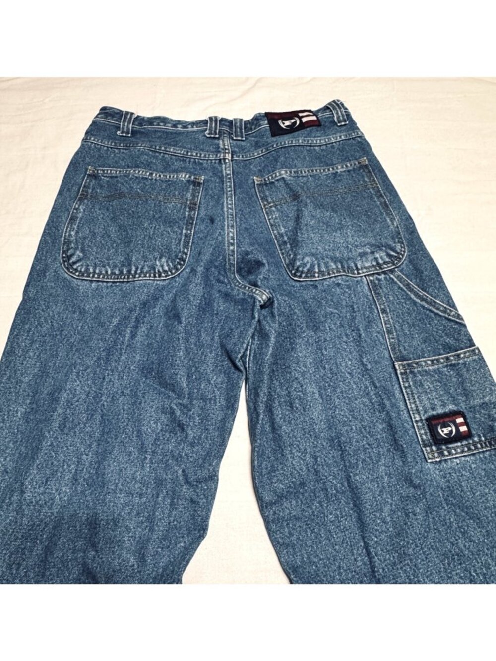 Phat Farm Baggy Mens 34x33 Blue Jeans Carpenter Y2k Vintage Hip Hop Skater